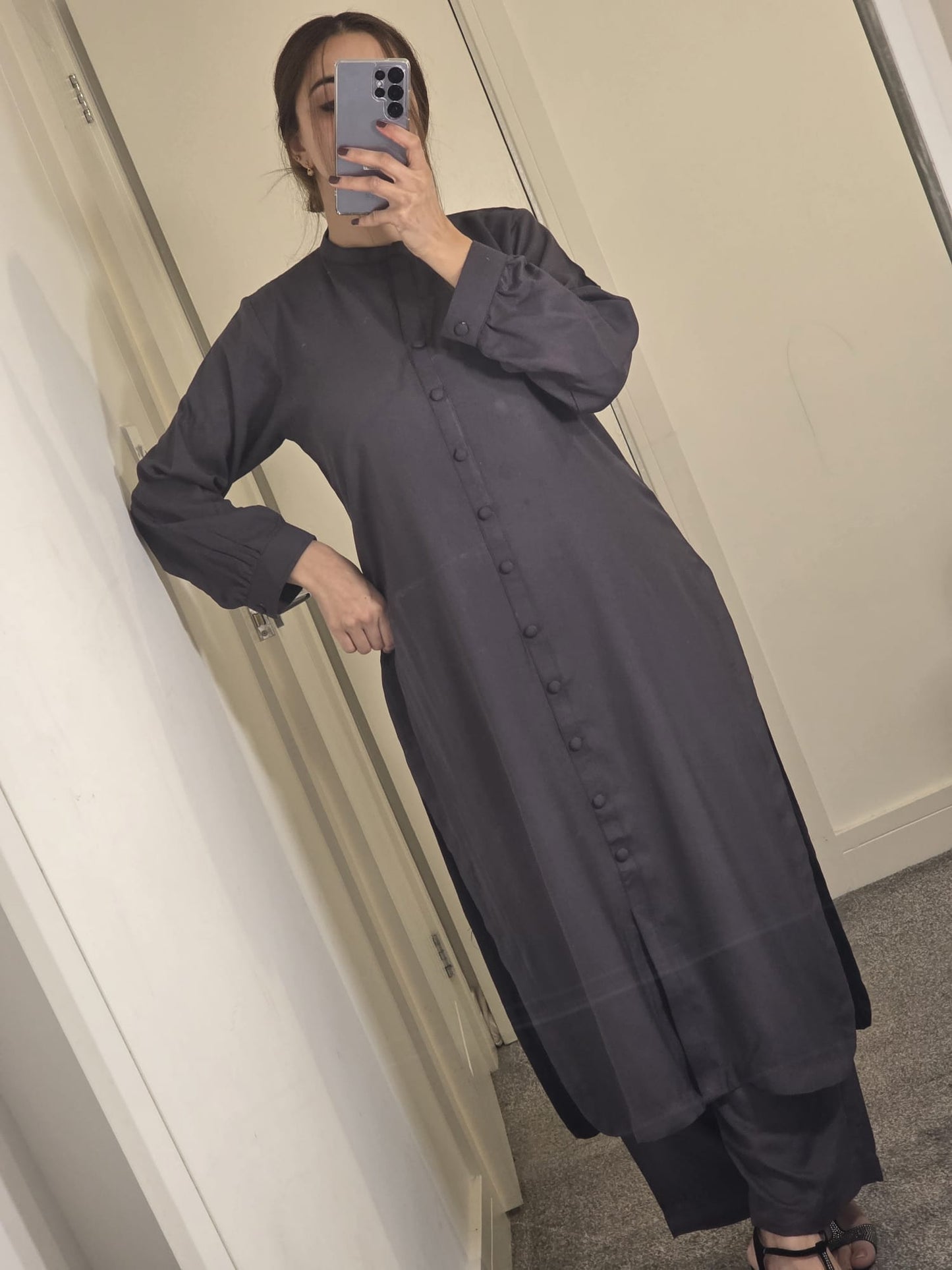 Uznau Warm Marina Wool Co-ord UZ-MR-BLK010