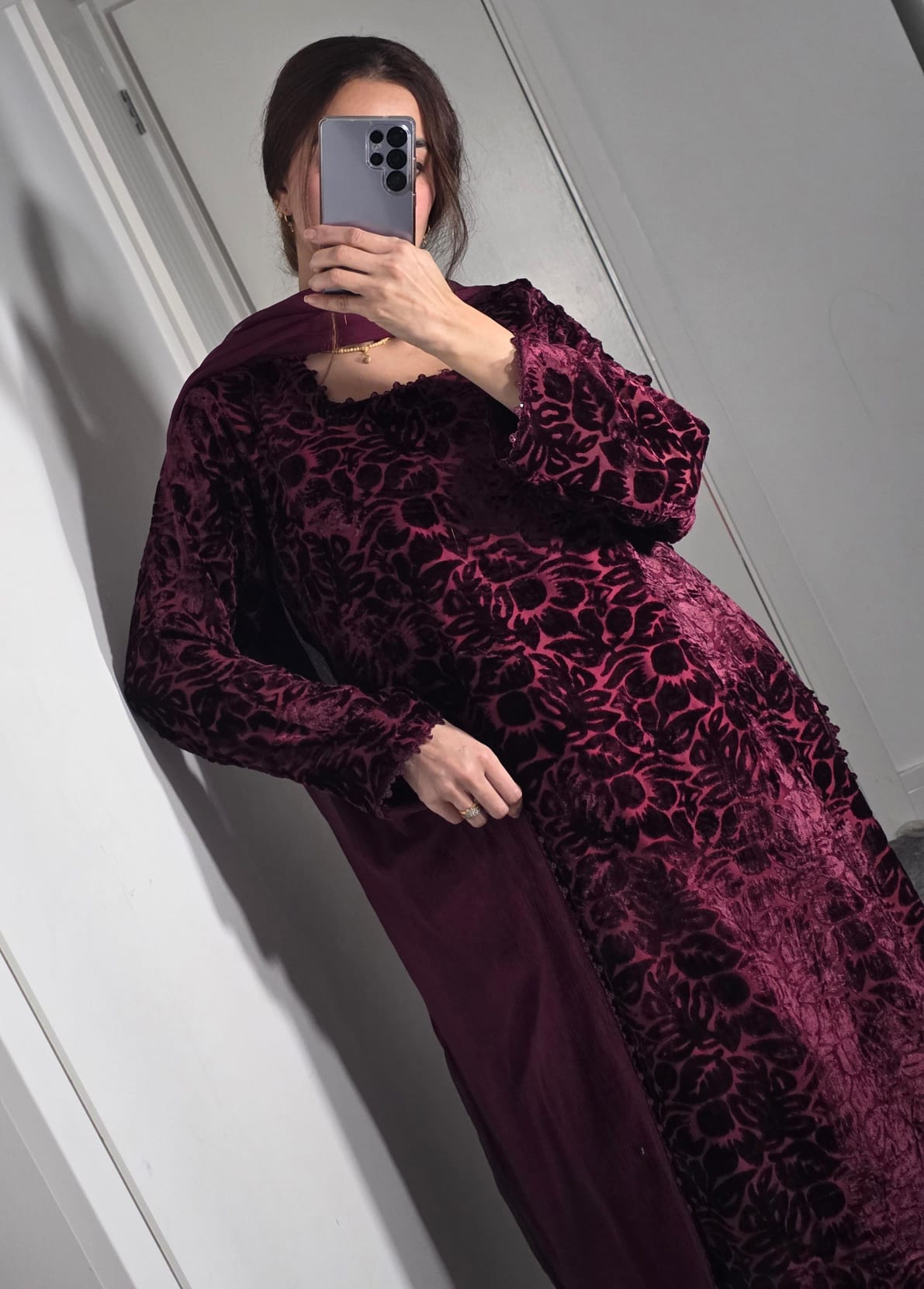 Uznau Palachi Three Piece Suit With Velvet Trouser UZ-PL-RD02