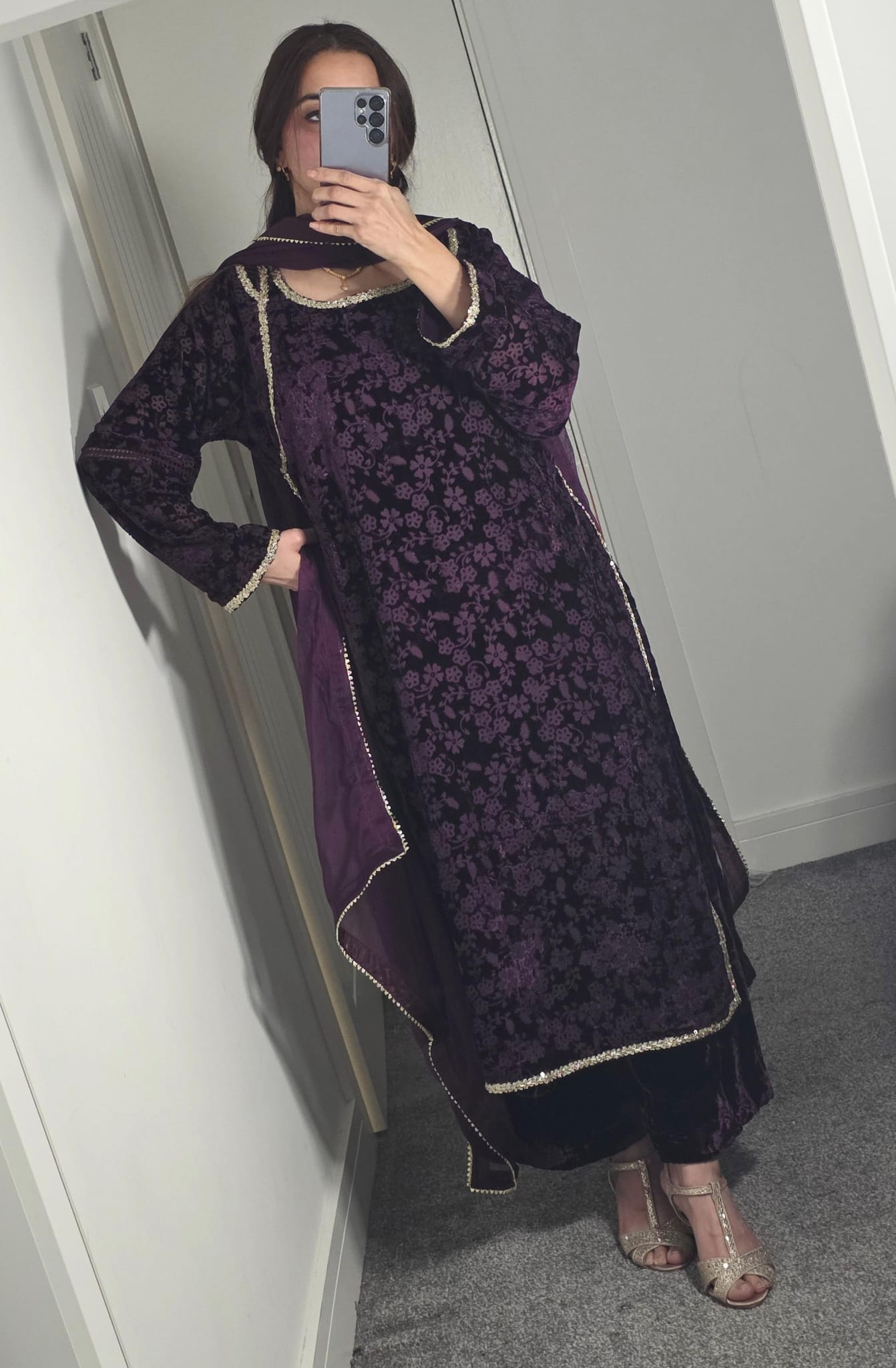 Uznau Palachi Three Piece Suit With Velvet Trouser UZ-PL-PRP02