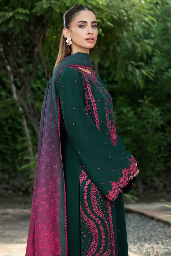 Uznau Embroidered Marina Three Piece Suit UZ-MR-GR05