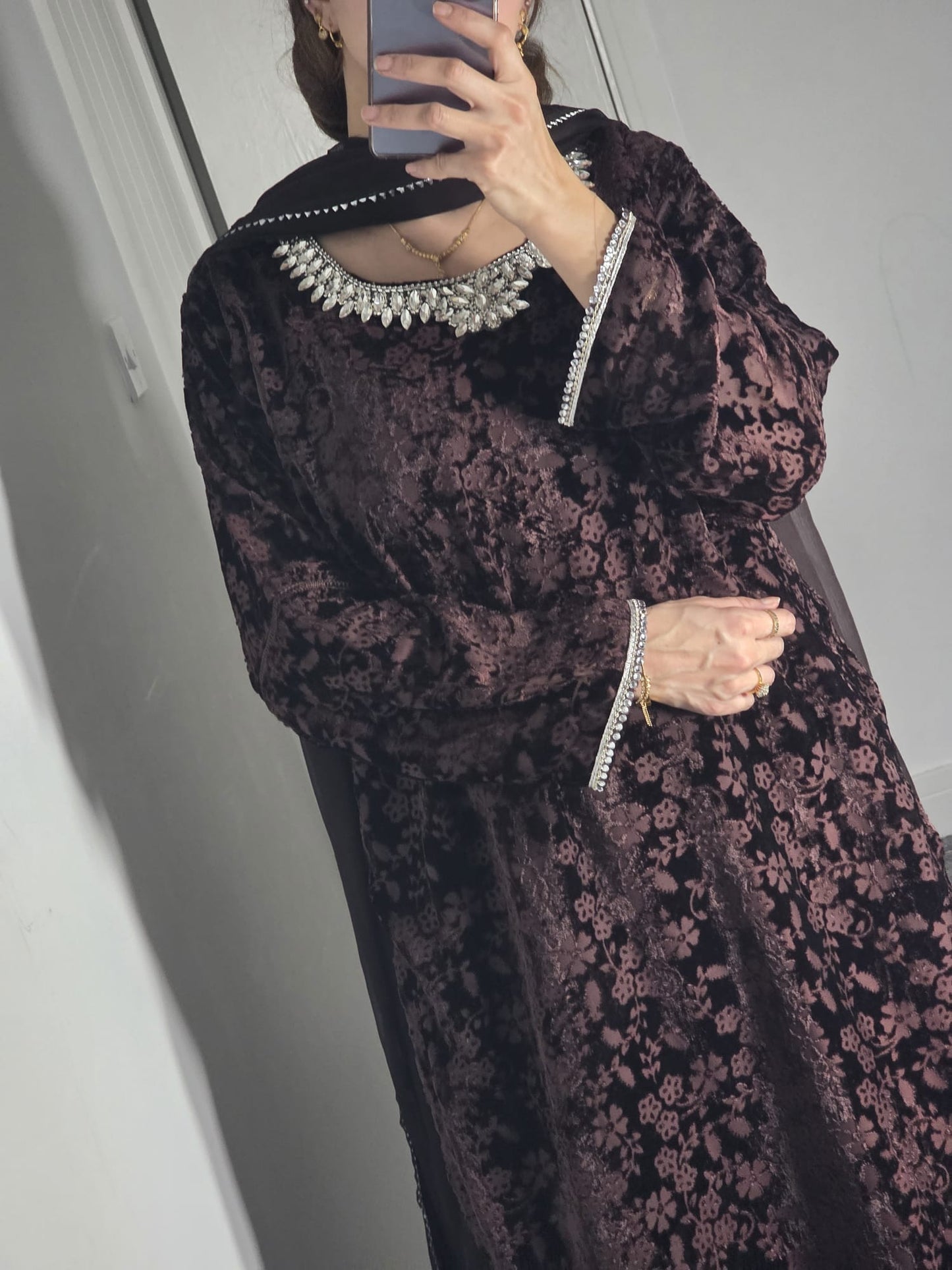 Uznau Palachi Three Piece Suit With Velvet Trouser UZ-PL-BR02