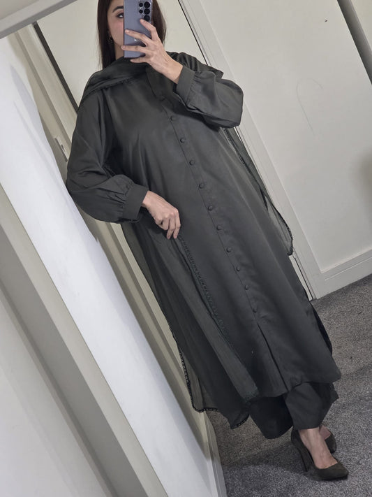 Uznau Silk Marina Three Piece Suit UZ-MR-GR07