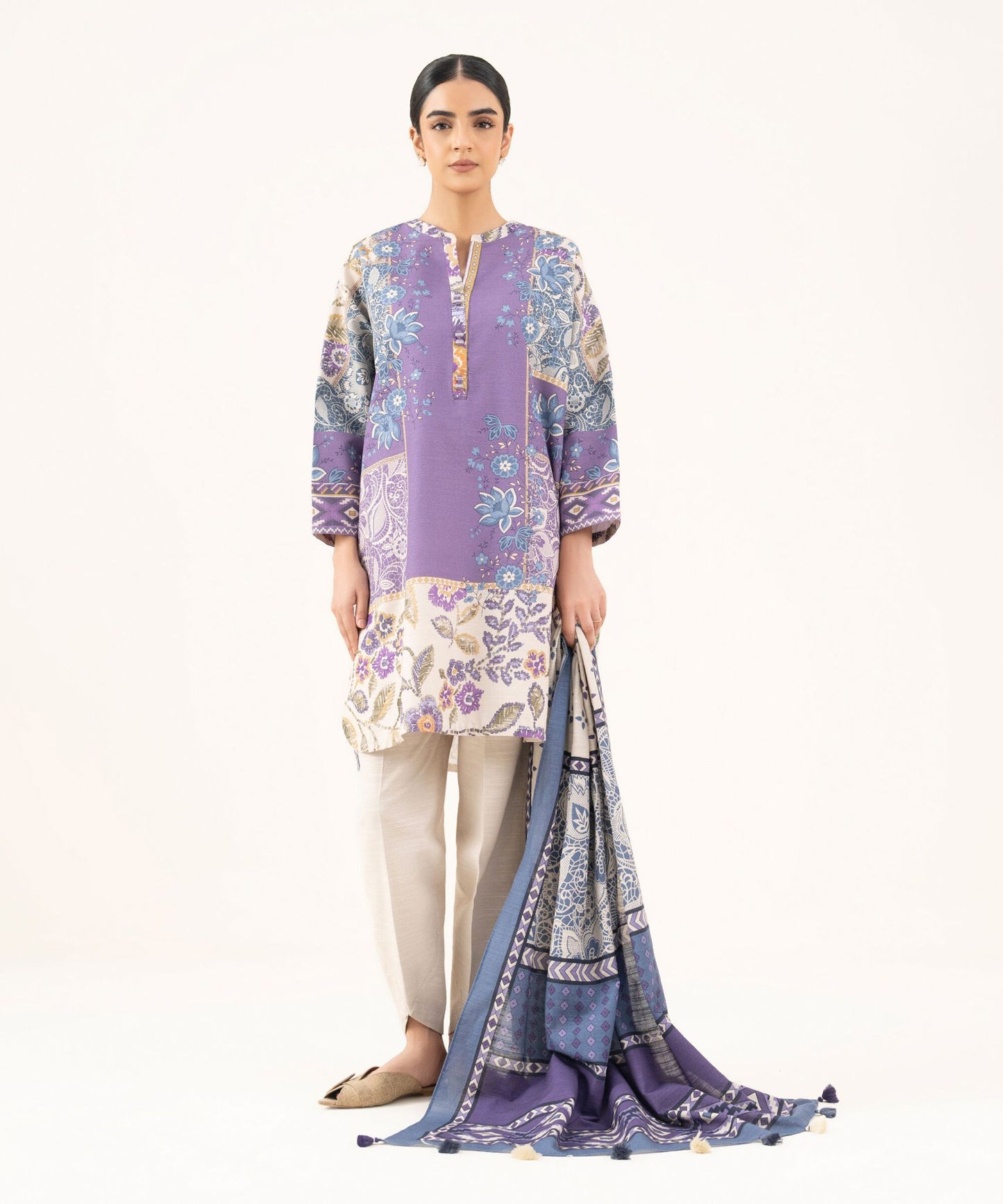 Sapphire Khaddar Three Piece Suit SP-KHD-PRP06