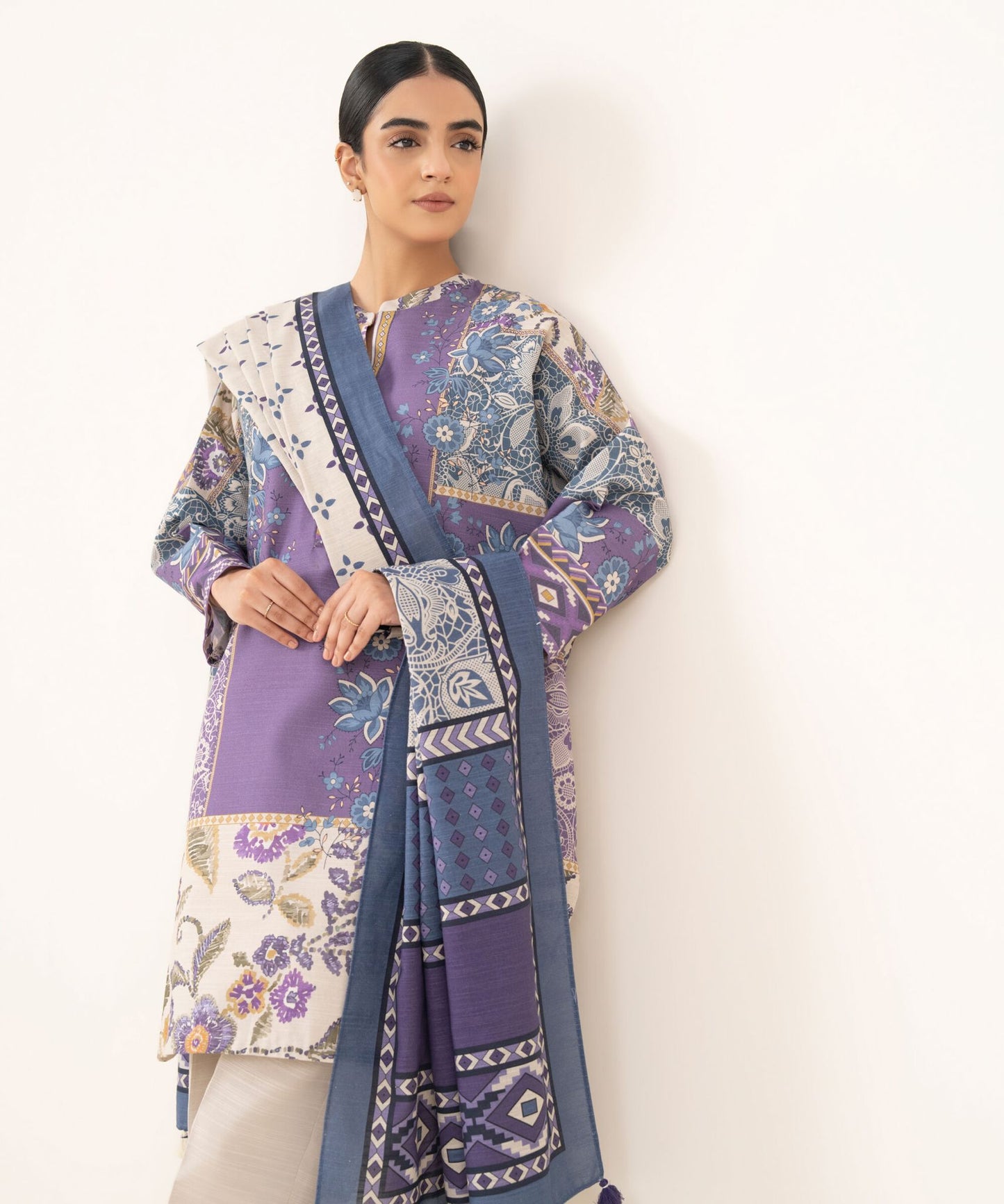 Sapphire Khaddar Three Piece Suit SP-KHD-PRP06