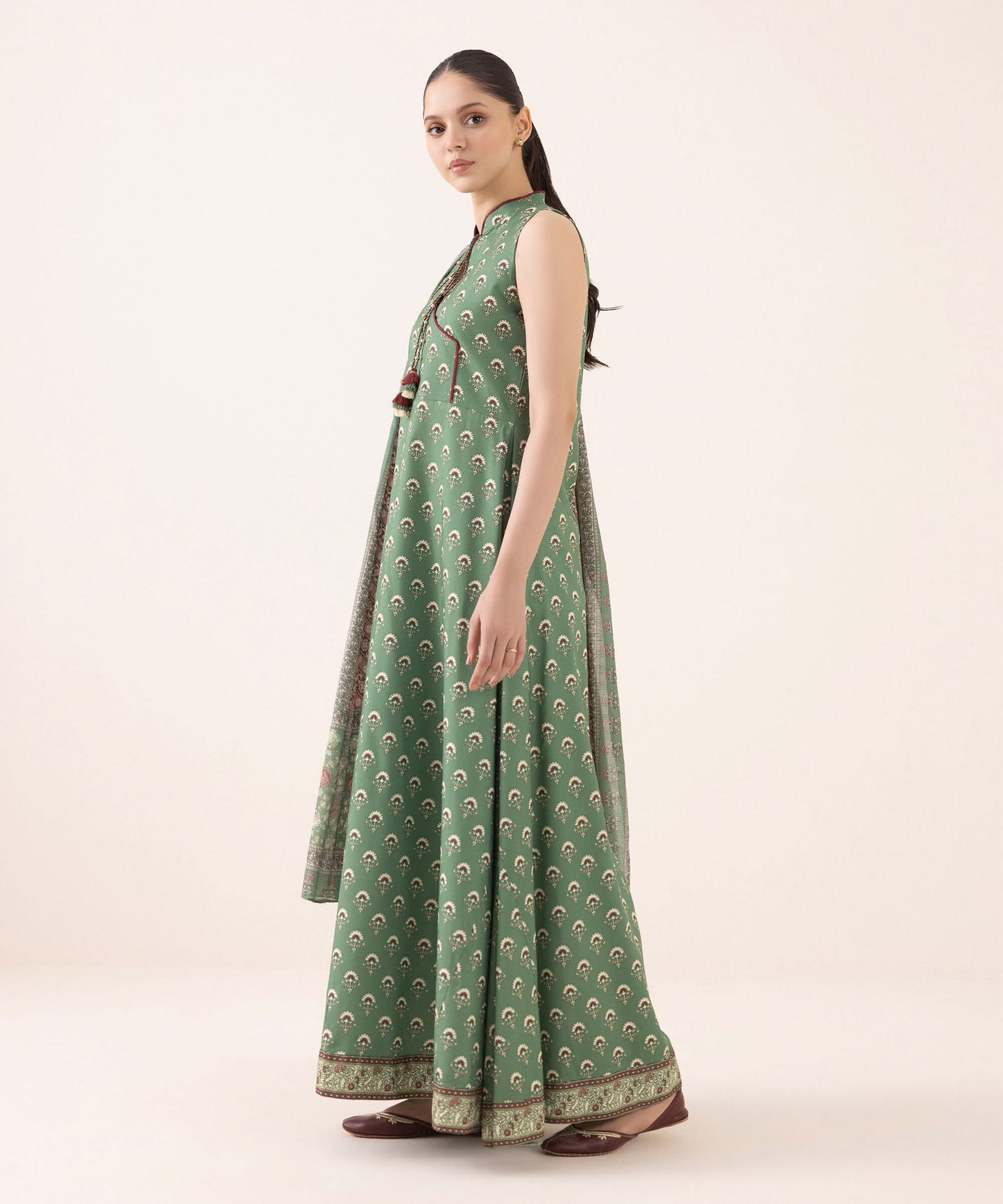 Sapphire Arabic Linen Three Piece Suit SP-LNN-GR04