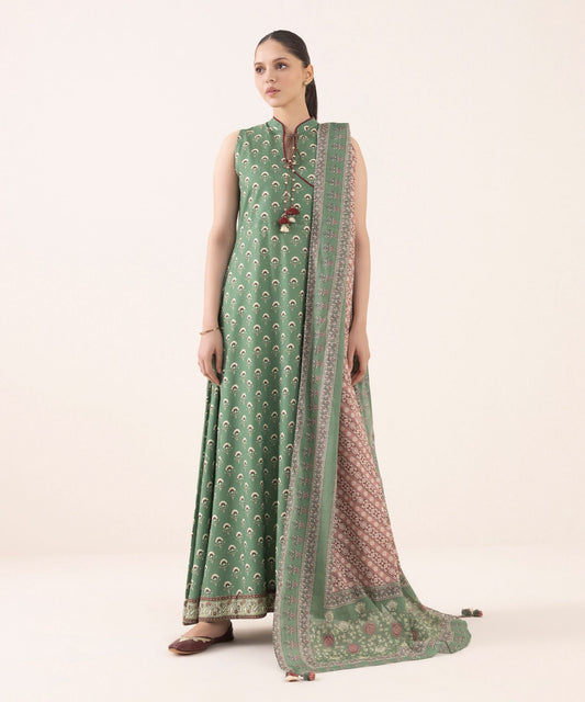 Sapphire Arabic Linen Three Piece Suit SP-LNN-GR04