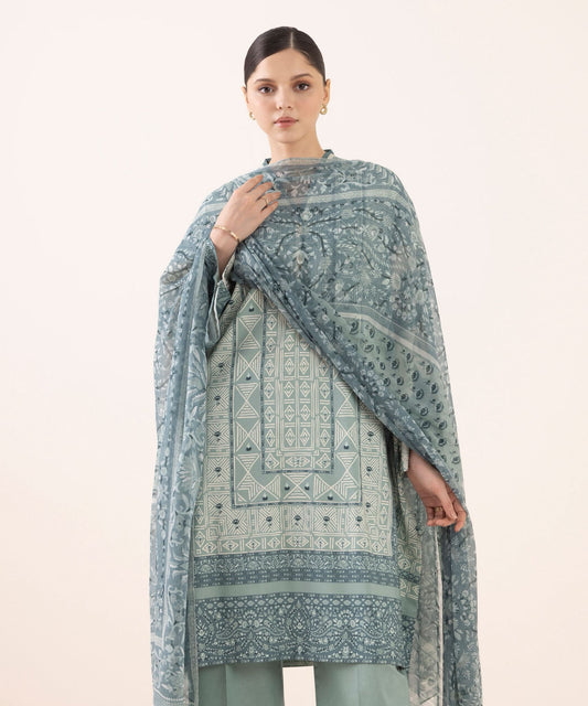 Sapphire Arabic Linen Three Piece Suit SP-LNN-GR05