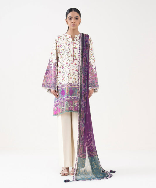 Sapphire Arabic Linen Three Piece Suit SP-LNN-WHT01