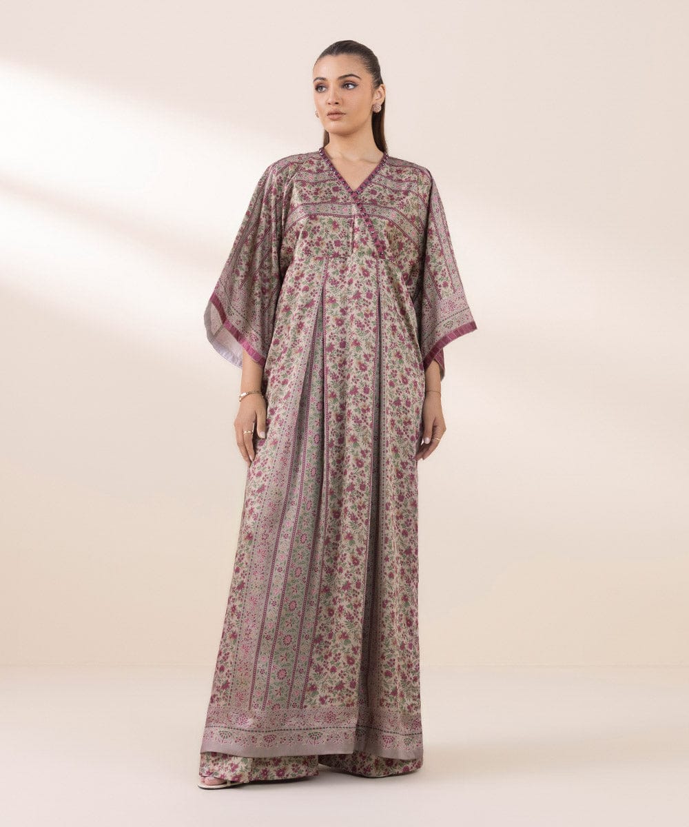 Sapphire Silk Three Piece Suit SP-SLK-PNK03