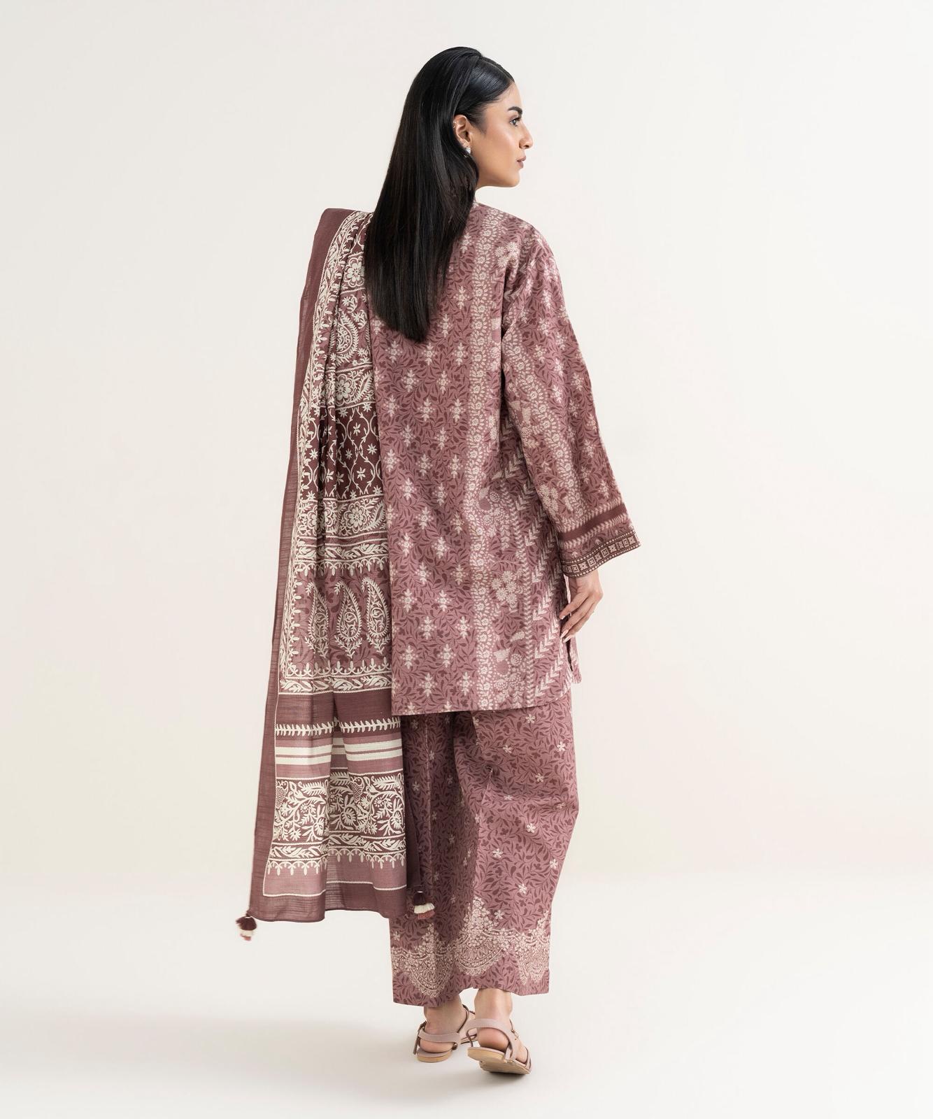 Sapphire Cotton Three Piece Suit SP-CT-PNK03