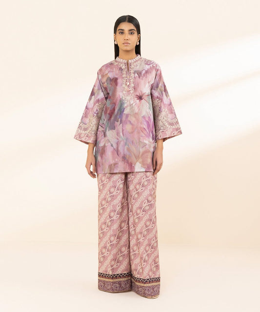 Sapphire Embroidered Lawn Three Piece Suit SP-LWN-PNK05