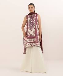 Sapphire Embroidered Cotton Three Piece Suit SP-CT-RD05