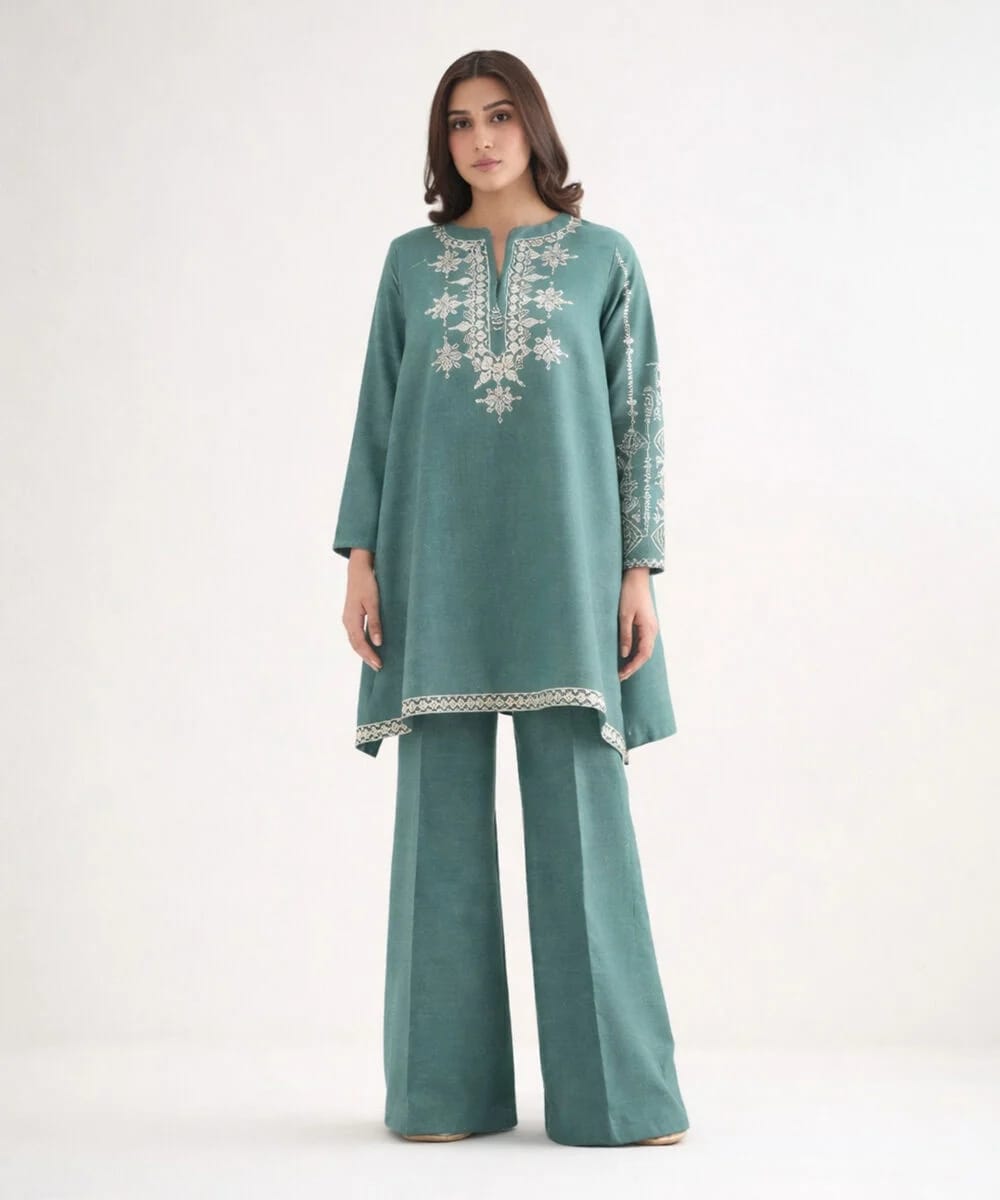 Sapphire Embroidered summer Linen (Arabic lawn) Three Piece Suit SP-LNN-GR06