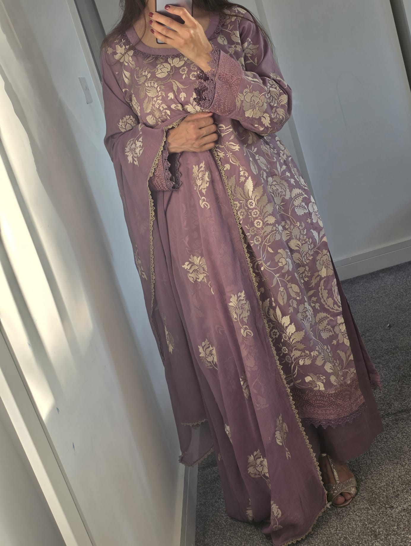 Uznau Embroidered Lawn Three Piece Suit UZ-LWN-PRP013
