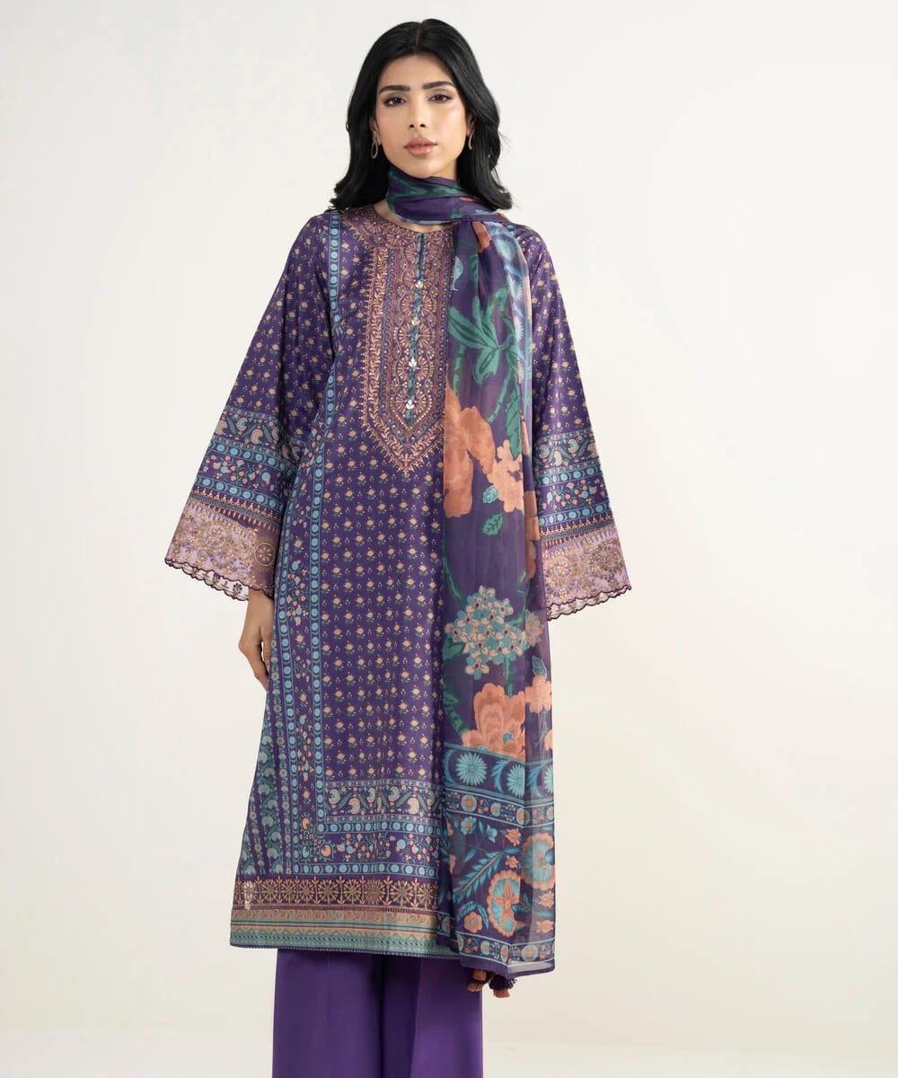 Sapphire Grip Silk Three Piece Suit SP-SLK-PRP04