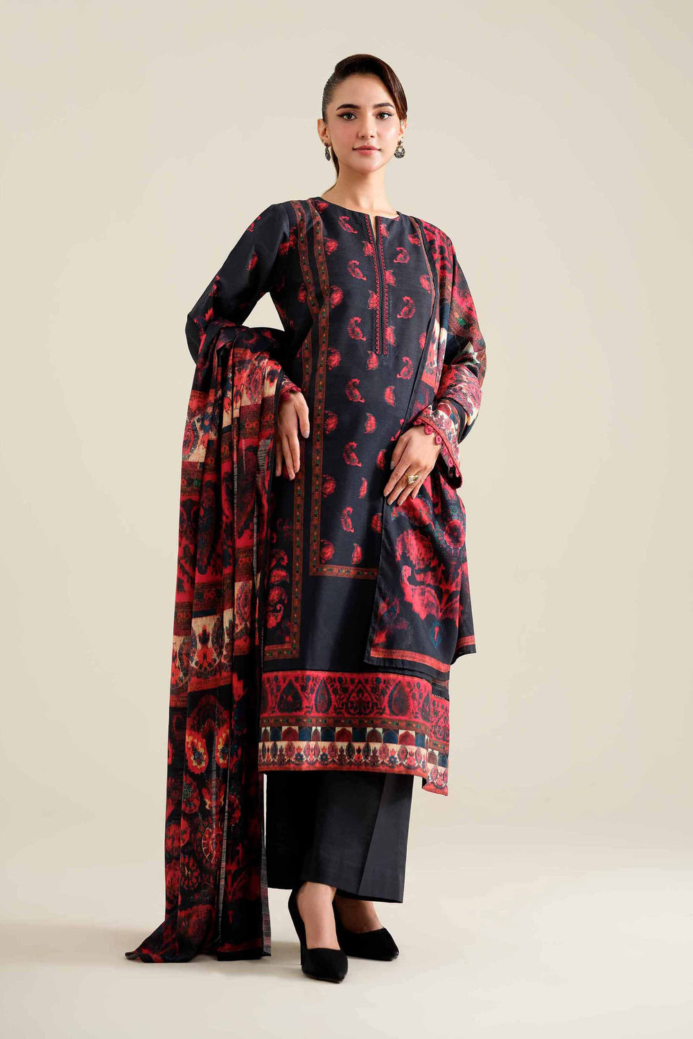 Nishat Khaddar Three Piece Suit NS-KHD-RD01