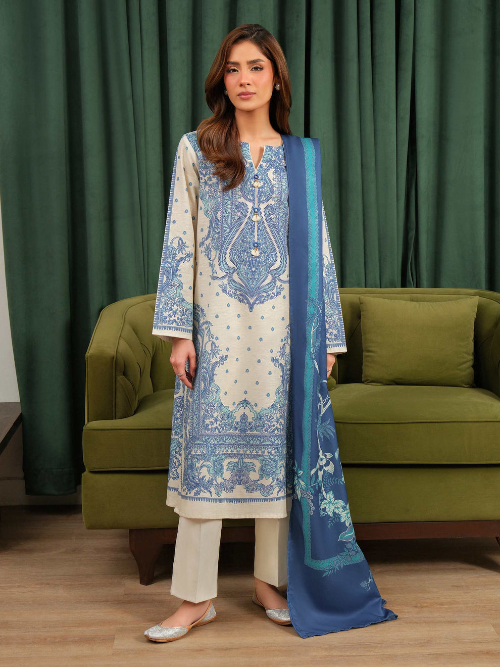 Limelight Khaddar Three Piece Suit LT-KHD-BLU02
