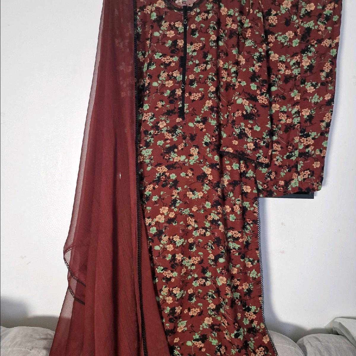 Uznau linen Pakistani winter shalwar kameez