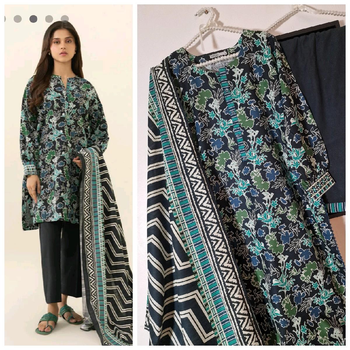 Sapphire khaddar pakistani printed winter trouser dupatta kameez Floral