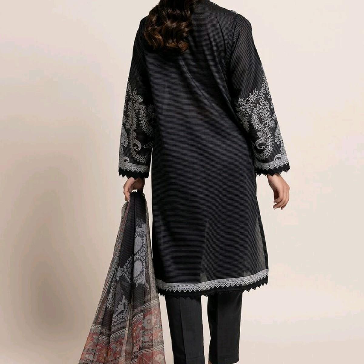 khaadi summer lawn tailored stiched Pakistani trouser kameez dupatta  Traditional Clothing