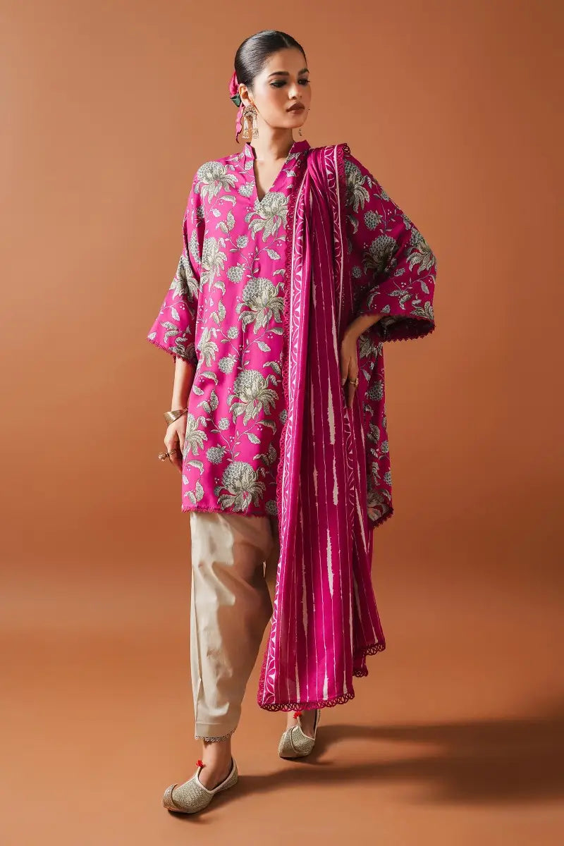 Sana Safinaz linen Pakistani trouser kameez dupatta  Traditional Clothing