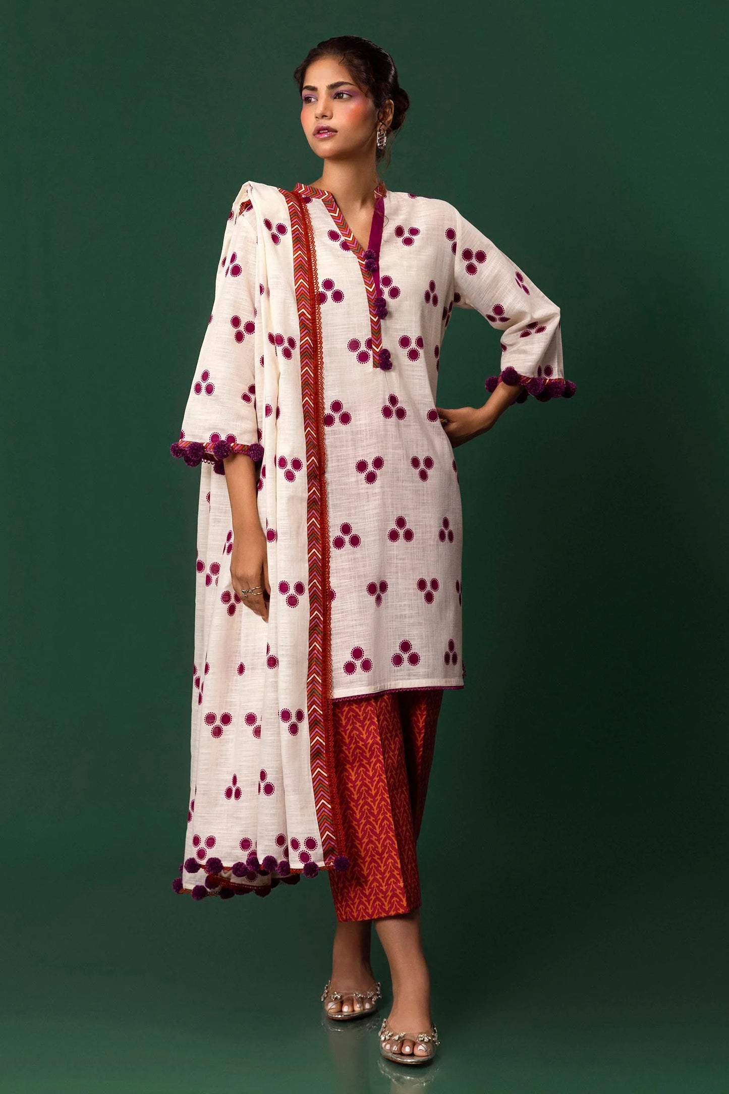 Sana Safinaz Khaddar Three Piece Suit SF-KHD-WHT01