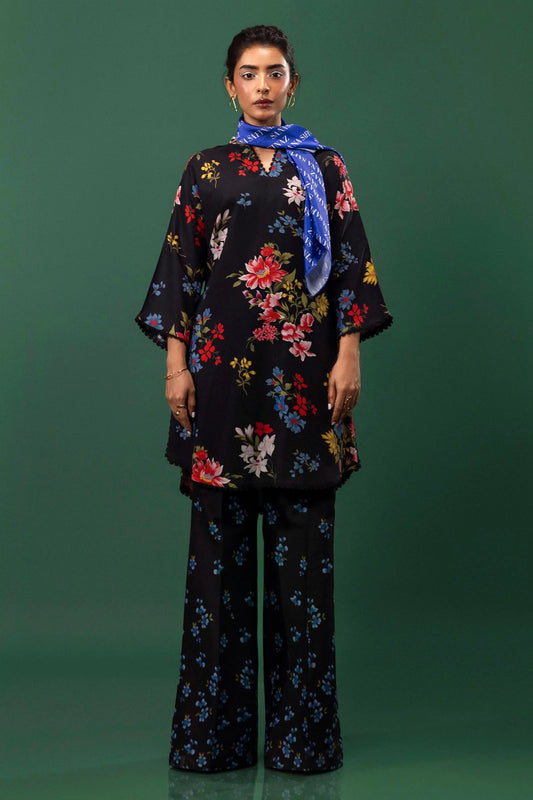 Sana Safinaz Linen Three Piece Suit SF-LNN-BLK01